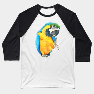 blue-and-gold macaw  ara ararauna parrot watercolor n.2 Baseball T-Shirt